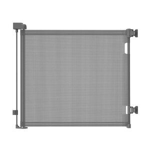 COPY - Dearlomum Retractable Baby or Dog Mesh Fabric Gate 33" H Extends 55" Gray